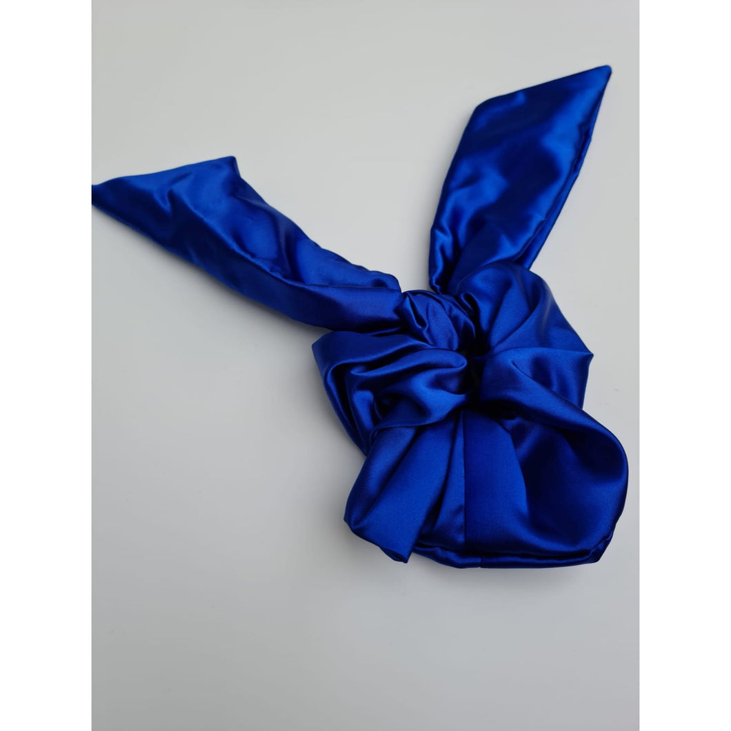 Electric Blue Bow Scrunchie