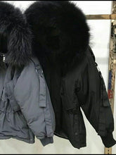 Load image into Gallery viewer, Black Casual Padded Faux Fur Hood Parka Jacket Clearance Coats Be Unique Fashion Boutique
