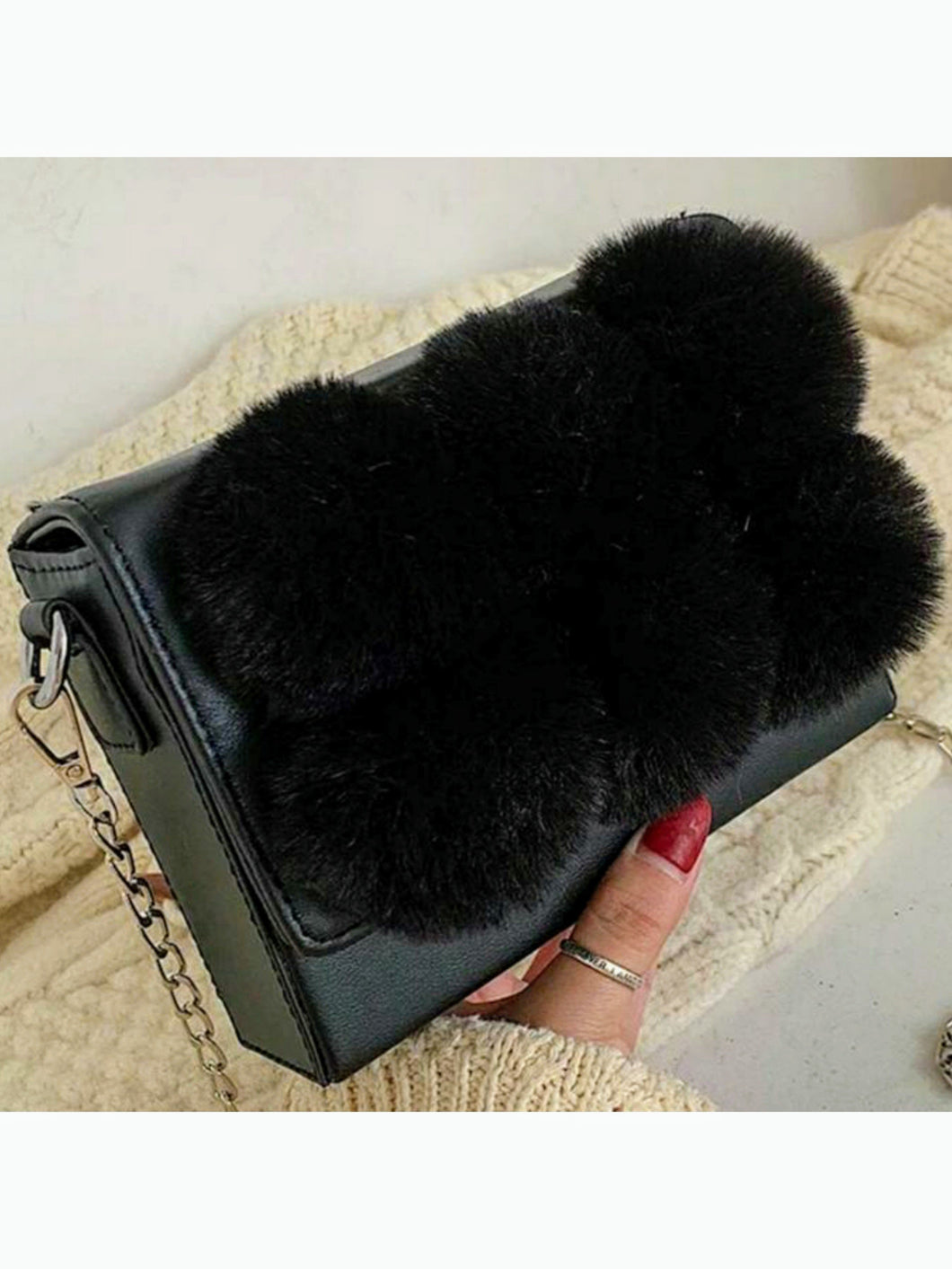 Black Crossbody Pom Pom Bag Clearance Be Unique Fashion Boutique