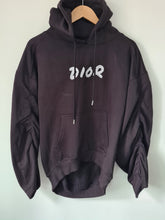 Load image into Gallery viewer, Dior Inspired Ruched Sleeve Black Hoodie Sets Be Unique Fashion Boutique
