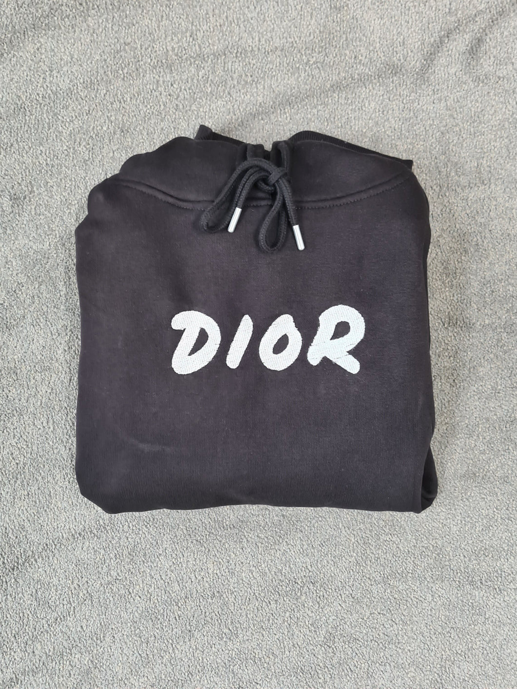 Dior Inspired Ruched Sleeve Black Hoodie Sets Be Unique Fashion Boutique