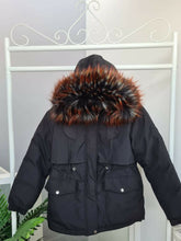 Load image into Gallery viewer, Faux Fur Lined Black Parka With faux Fur Hood Clearance Be Unique Fashion Boutique
