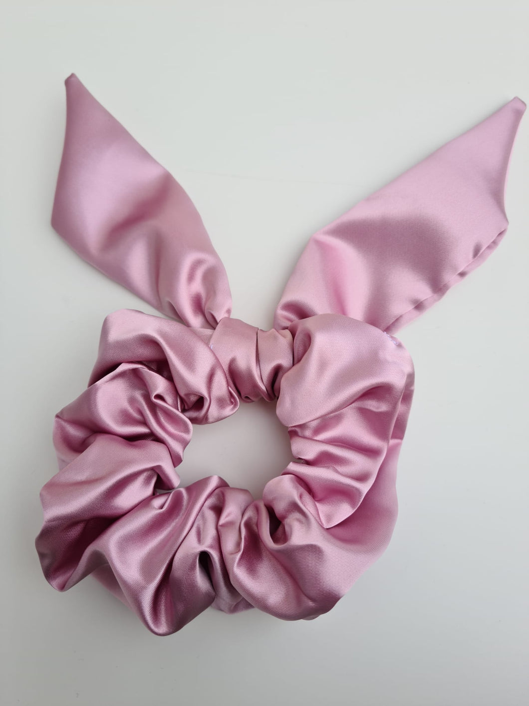 Pearly Pink Bow Scrunchie