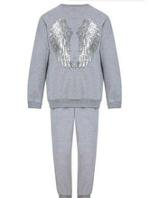 Load image into Gallery viewer, Kids Sequin Angel Wing Grey Tracksuit Best-selling Be Unique Fashion Boutique
