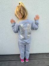 Load image into Gallery viewer, Kids Sequin Angel Wing Grey Tracksuit Best-selling Be Unique Fashion Boutique
