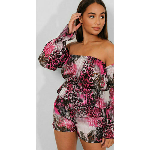 Lucy Sparks Bardot Puff Sleeve Top & Short Set Best-selling Be Unique Fashion Boutique