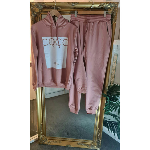 Pink Hooded Coco Tracksuit - Be Unique Fashion Boutique