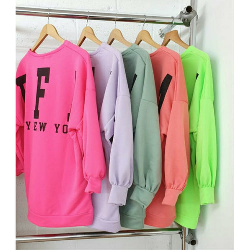 Neon Pink Buffalo Sweater - Be Unique Fashion Boutique