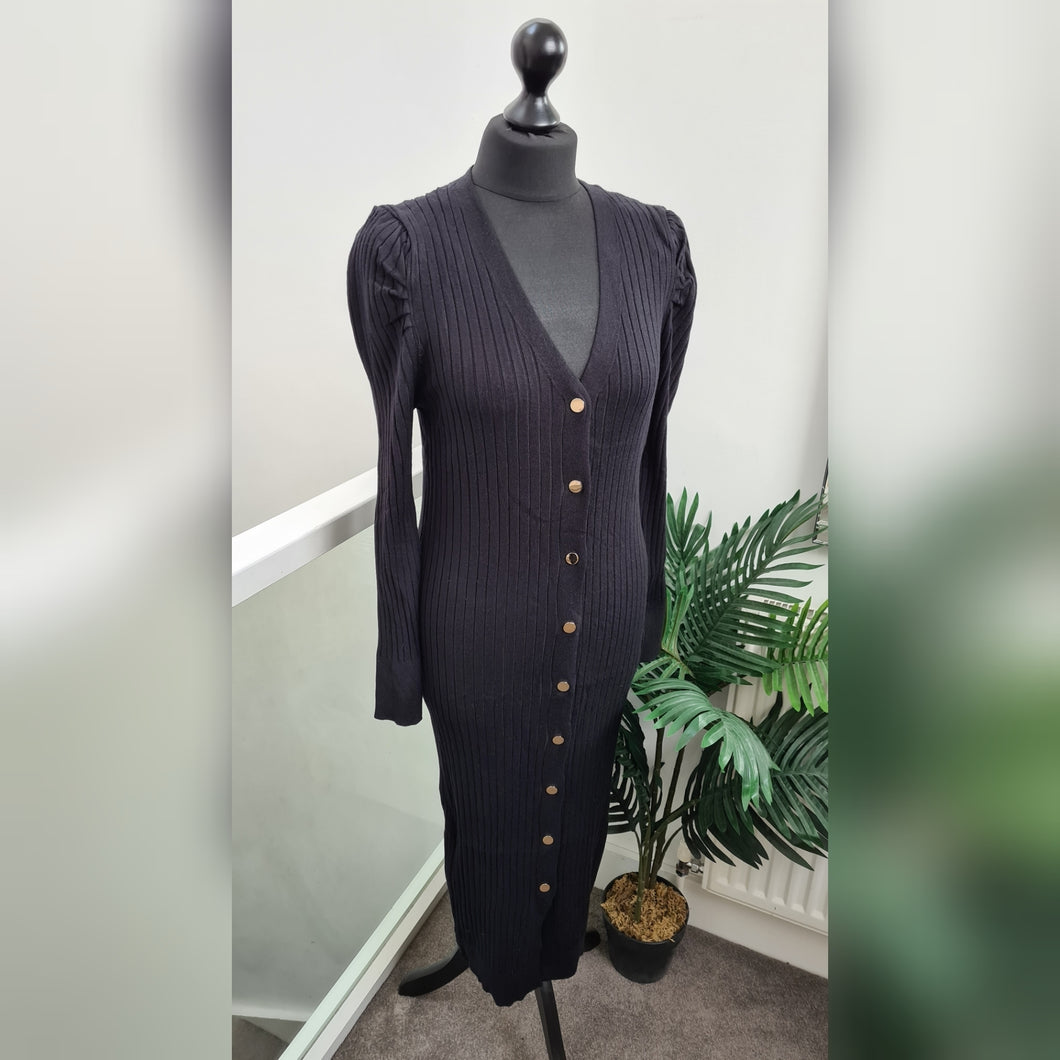 Ribbed Button Dress - Be Unique Fashion Boutique